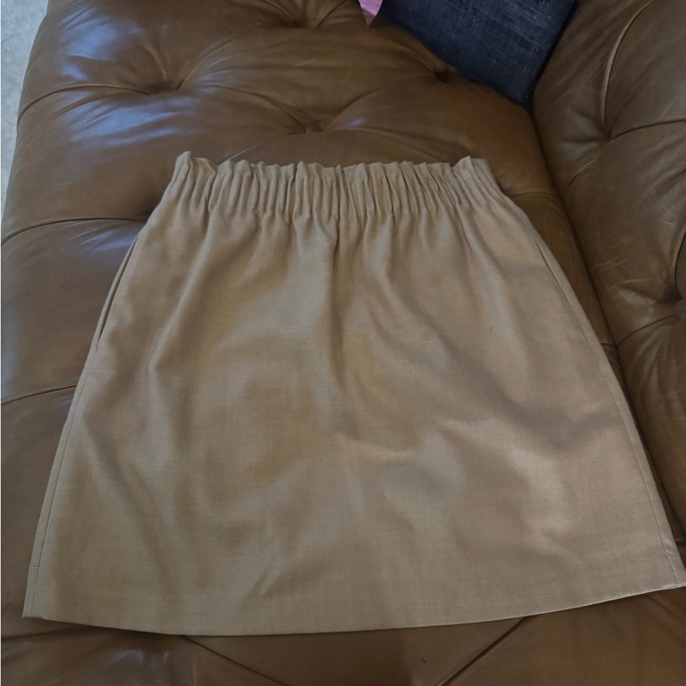 J. Crew Tan Elastic-Waist Mini Skirt